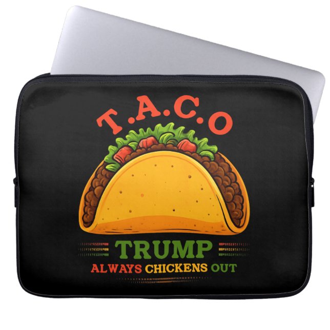 Taco Trump Chickens Out Funny Laptop Fodral (Framsidan)