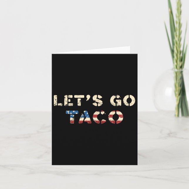 Taco Trump Chickens Out Funny T.a.c.o Låt oss Kort (Framsida)