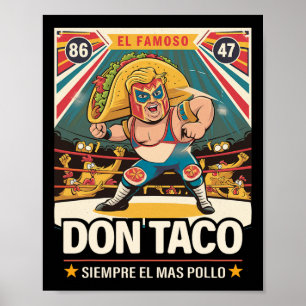 Taco Trump Chickens Out Funny Trump Låt oss G Poster
