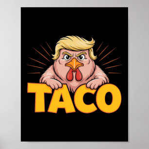 Taco Trump Gömer Sig Alltid Politisk Humor Tjära Poster