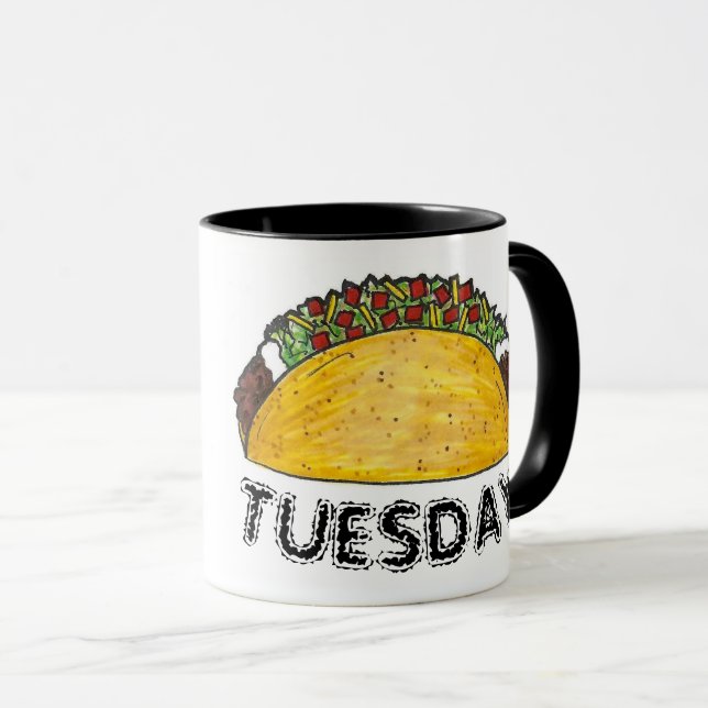 TACO TUESDAY Mexican Tex Mex Food Tacos Foodie Mugg (Framsida höger)