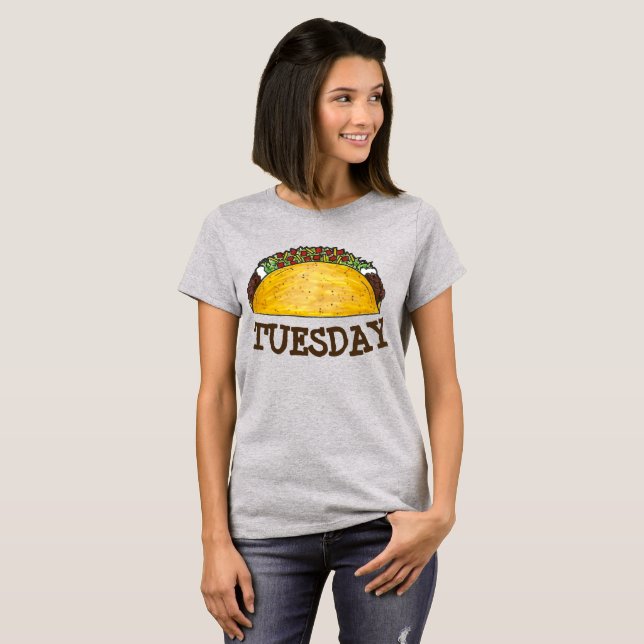 TACO TUESDAY Mexican Tex Mex Food Tacos Foodie T-shirt (Hel framsida)