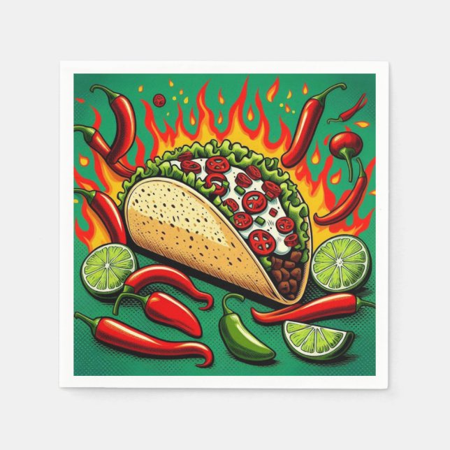 Taco Tuesday Paper Napkins Pappersservett (Framsidan)