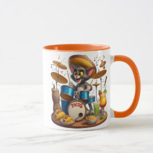Taco Tunes: Cat Drummer Mugg