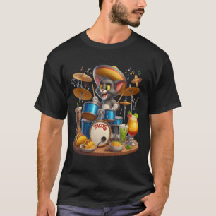 Taco Tunes: Cat Drummer T Shirt