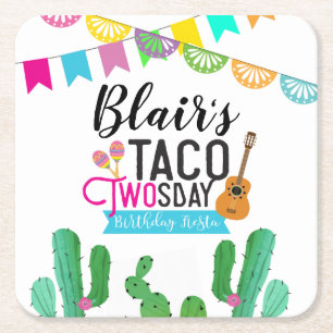 Taco Twos-day Underlägg Papper Kvadrat