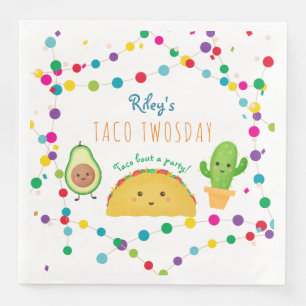 Taco TWOSDAY 2:a födelsedagsfiesta tema Pappersservett
