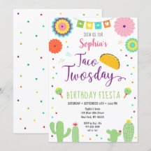 Taco Twosday Fiesta Cactus Birthday