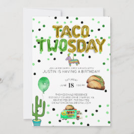 Taco TWOsday Födelsedagsinbjudan Inbjudningar