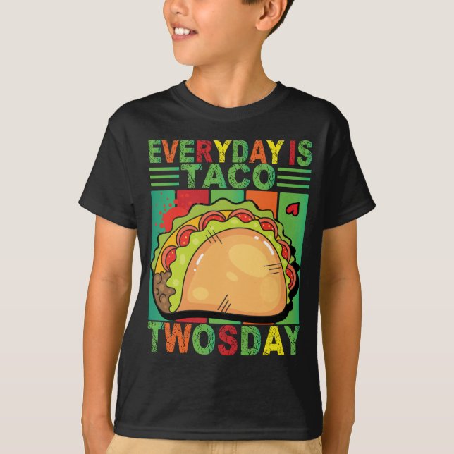 Taco Twosday Mexican Taco Älskare T Shirt (Framsida)