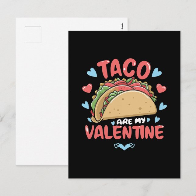Taco-valentin Helg Vykort (Fram/baksida)
