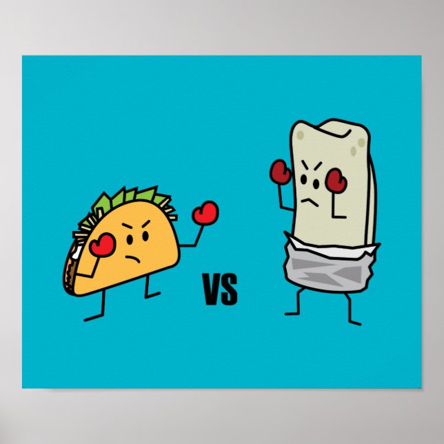 Taco vs Burrito Poster (Framsidan)