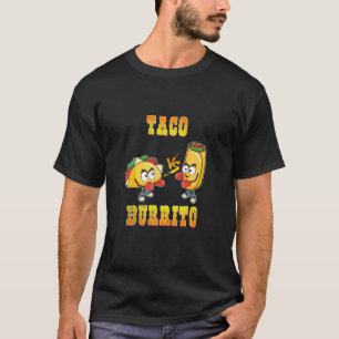 Taco Vs Burrito Tacos Boxing Handskar Kött Veggies T Shirt