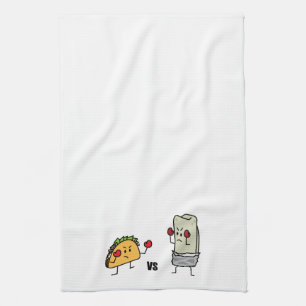 Taco vs burritoen kökshandduk