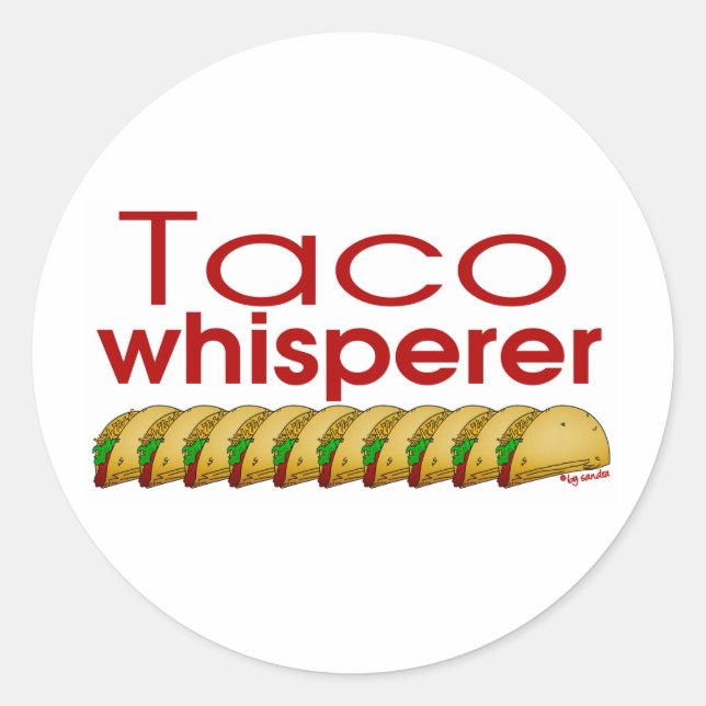 Taco Whisperer Runt Klistermärke (Framsida)