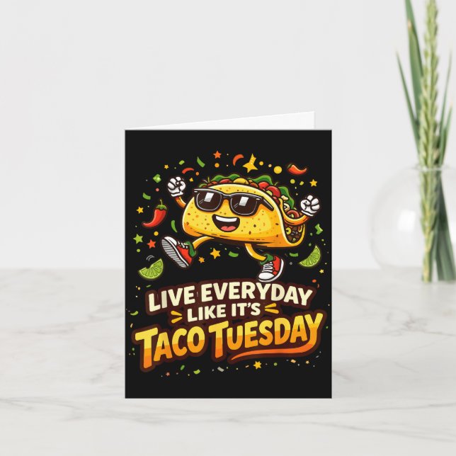 Tacoälskare design cinco de mayo taco för män kvin kort (Framsida)