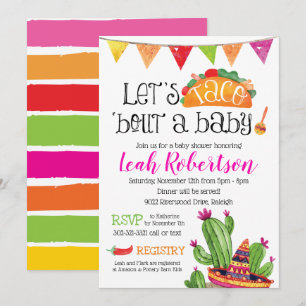 Tacoanfall en baby - baby shower inbjudningar