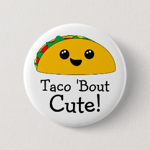 Taco'anfall gulliga Kawaii Knapp