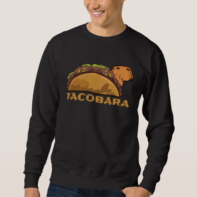 Tacobara Taco Capybara Animal Graphic Capibara Lång Ärmad Tröja (Framsida)