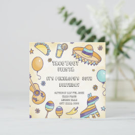 Taco'bout Birthday Fiesta Party bjudan Inbjudningar