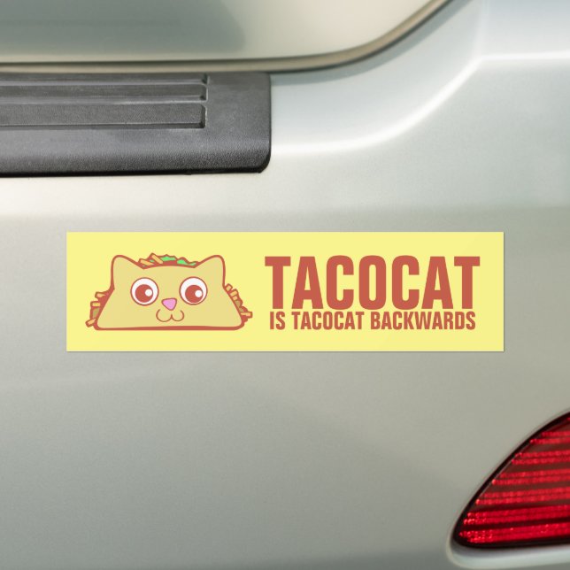 Tacocat Backwards II Bumper Sticker Bildekal (På Bil)