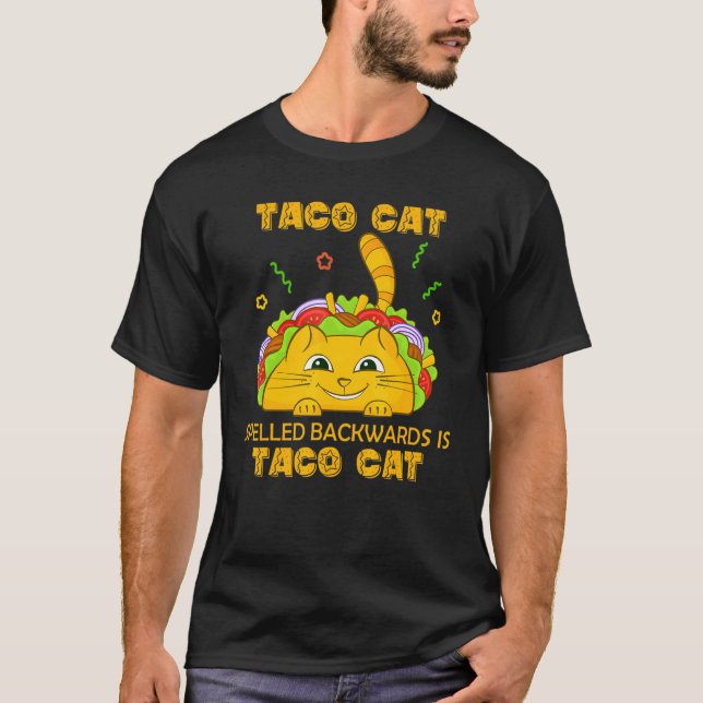Tacocat Baklänges Är Taco Cat  För Cino De T Shirt (Framsida)
