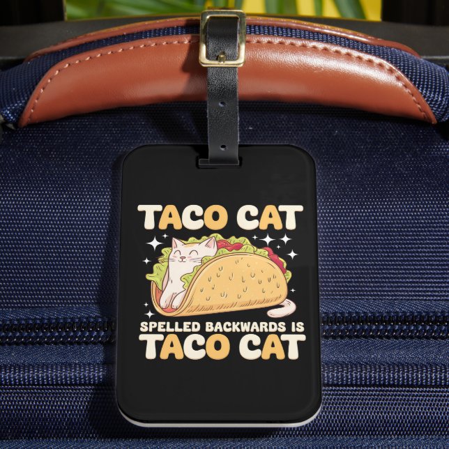 Tacocat Baklänges Taco Cat Mexikansk Bagagebricka (Framsida Insitu 2)