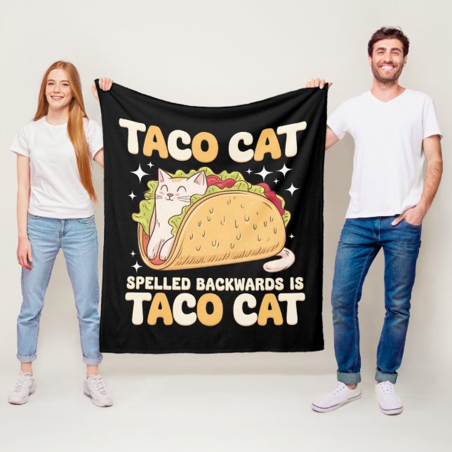 Tacocat Baklänges Taco Cat Mexikansk Fleecefilt (På plats)