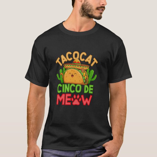 Tacocat Cinco De Meow Festival Vibes T Shirt (Framsida)
