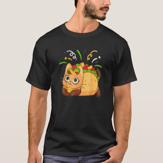 Tacocat Cute Taco Cat Cinco De Mayos T Shirt (Framsida)
