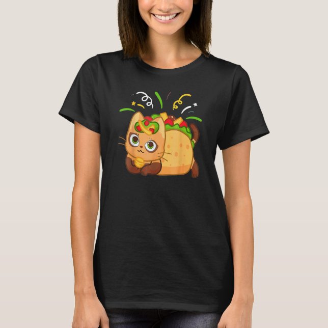 Tacocat Cute Taco Cat Cinco De Mayos T Shirt (Framsida)