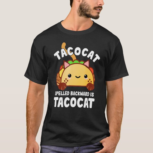 TacoCat Funny Mexican Food Cinco de Mayo Tacos Cat T Shirt (Framsida)