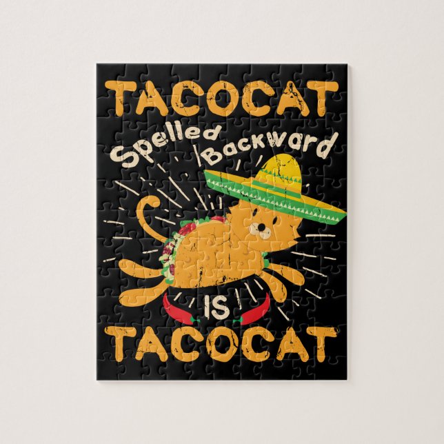 Tacocat grafisk Cinco de Mayo kattTaco Pussel (Vertikal)
