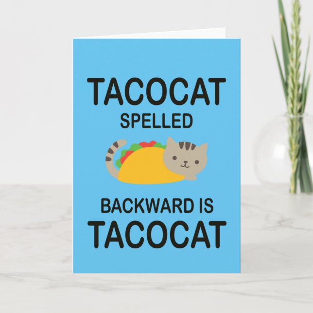 TACOCAT har en bakåtspaltad kod: TACOCAT Kort (Framsida)