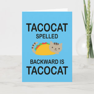 TACOCAT har en bakåtspaltad kod: TACOCAT Kort