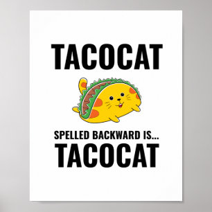 Tacocat lustiga tacos mexikanska mat poster