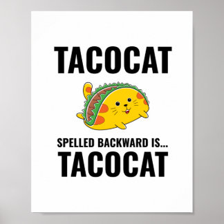 Tacocat lustiga tacos mexikanska mat poster