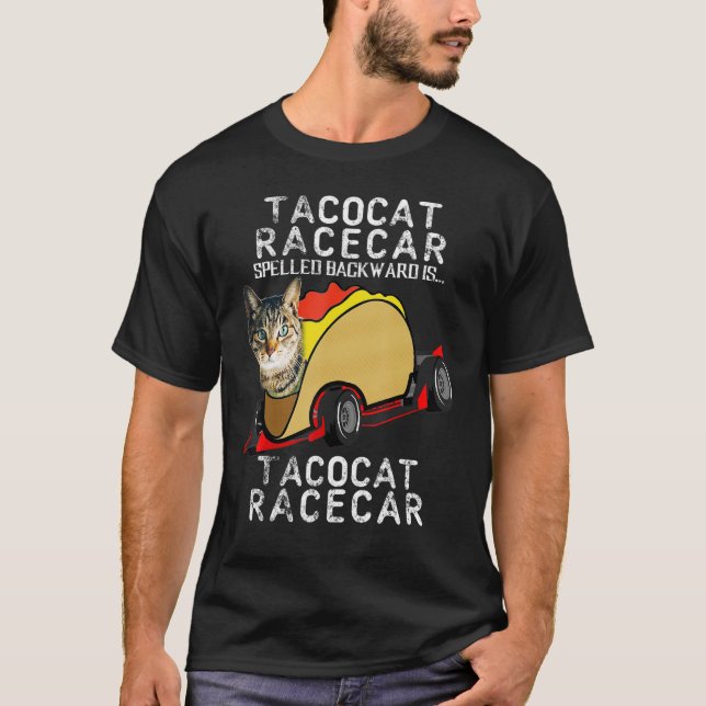 Tacocat Racecar Crazy Mexican Food Fast Car Taco T Shirt (Framsida)