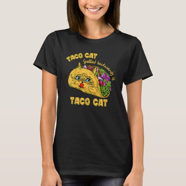Tacocat som har stavats bakåt är Taco Cinco de May T Shirt (Framsida)