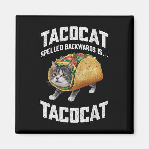 Tacocat Spached Backward är Tacocat Shirt Taco Cat Magnet