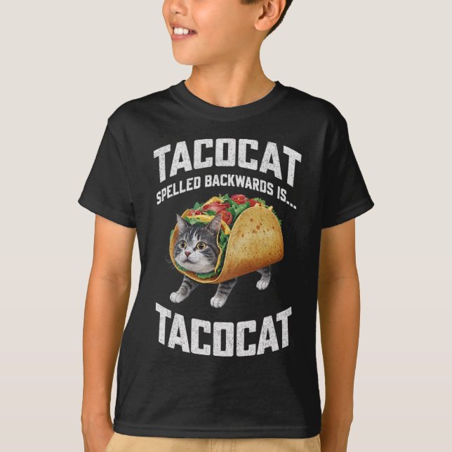 Tacocat Spached Backward är Tacocat Shirt Taco Cat T Shirt (Framsida)