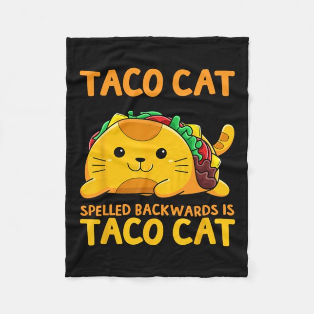Tacocat Spached Shirt Taco Cinco De Fleecefilt (Framsidan)