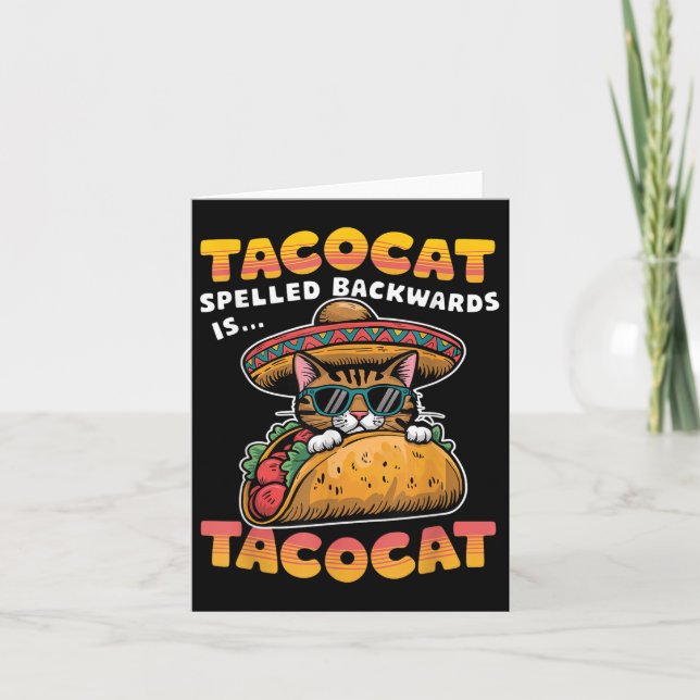 Tacocat Spached Shirt Taco Cinco De Kort (Framsida)