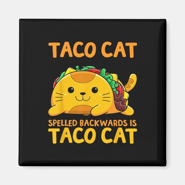 Tacocat Spached Shirt Taco Cinco De Magnet (Framsidan)