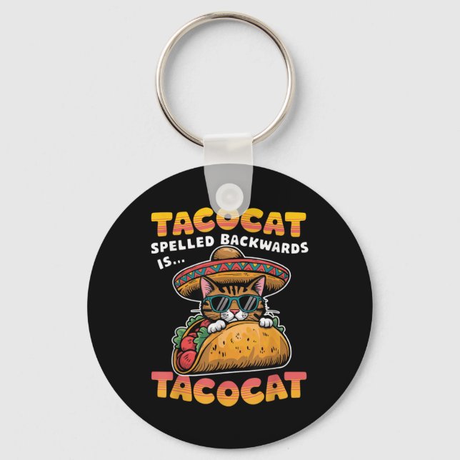 Tacocat Spached Shirt Taco Cinco De Nyckelring (Framsida)