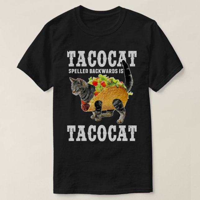 Tacocat Spelling Backwards är Tacocat Funny Cat T Shirt (Design framsida)