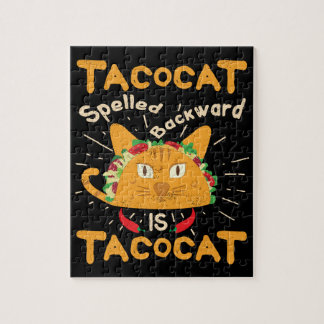 Tacocat Spelling Backwards Cinco de Mayo Taco Pussel