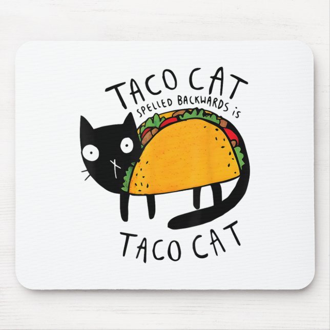 Tacocat Spelling Backwards Funny Taco Cat Cinco De Musmatta (Framsidan)