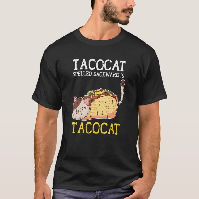 Tacocat-stavad bakåt är takocat-skadlig katt t shirt (Framsida)