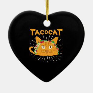 Tacocat stavade är tillbaka den Tacocat katttacoe Julgransprydnad Keramik